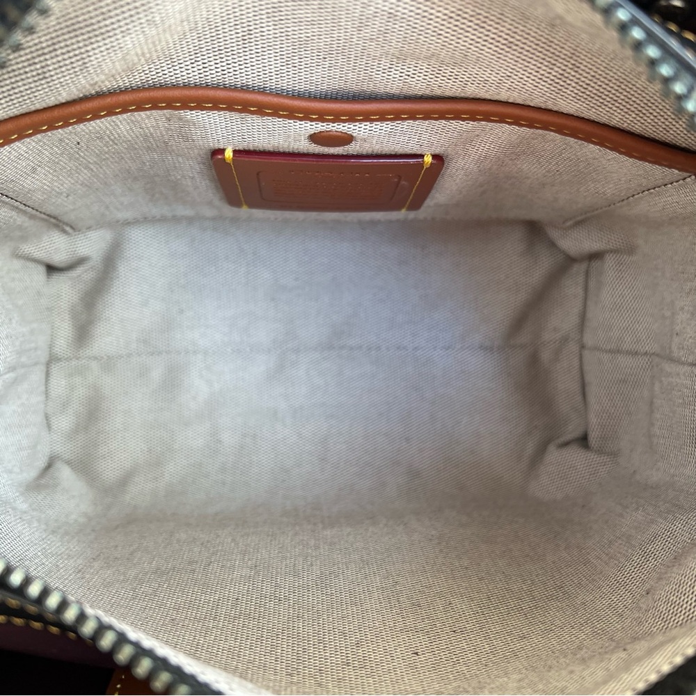 NWOT COACH Rogue 25 With Patchwork Shearling Fur Dark Multi Black Brown CM570 - Picture 12 of 16